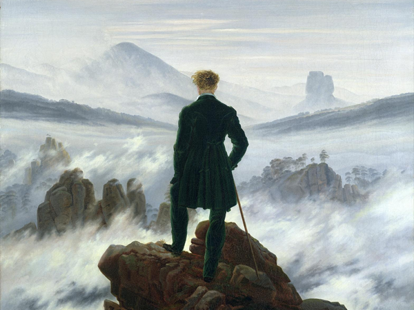 *Wanderer above the Sea of Fog (1818)* by Caspar David Friedrich