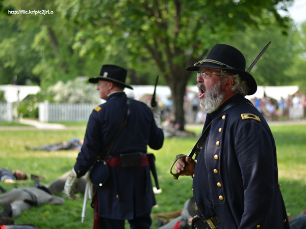 A Civil War reenactment
