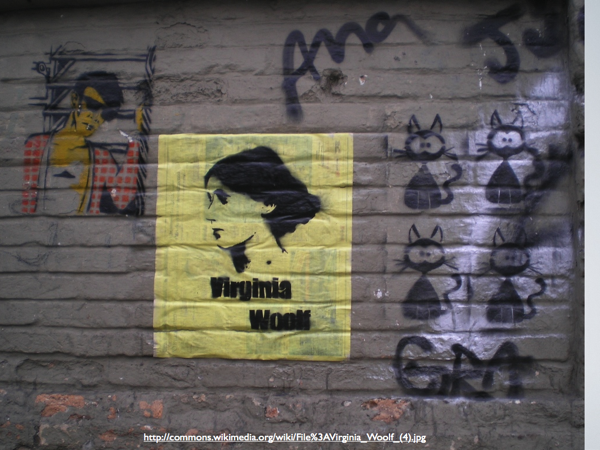 Street art of Virginia Woolf
