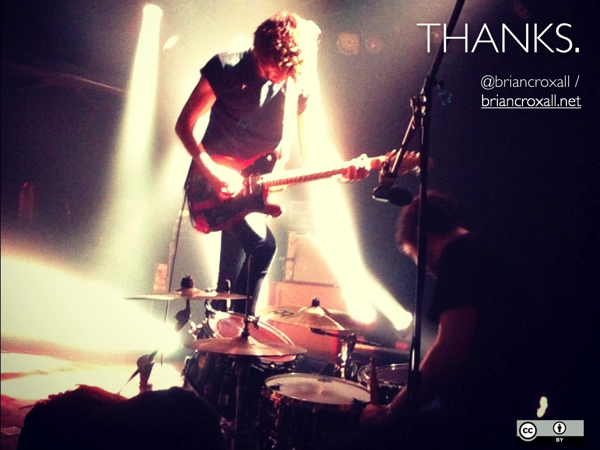An image of the band Japandroids, with the caption 'Thanks.'